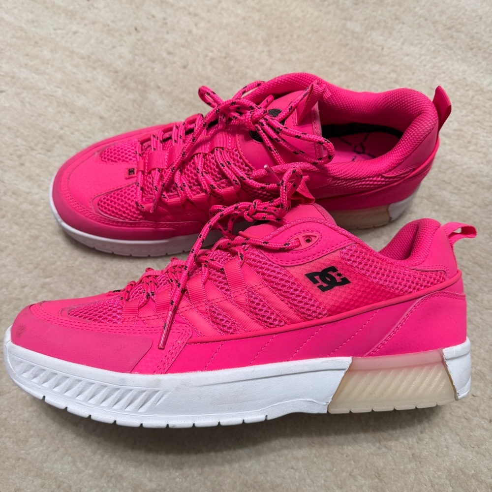 DC Lucien Clarke Pro Skate Shoes Hot Pink Black Men's US 11 RARE
